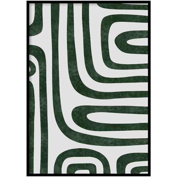 Poster - Abstract green stripes