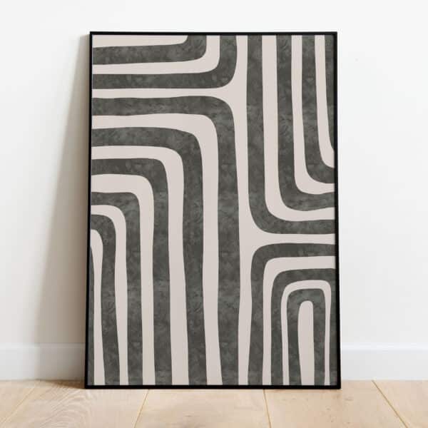 Poster - Abstract grey lines
