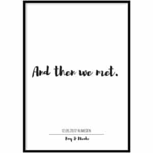 Poster - And then we met