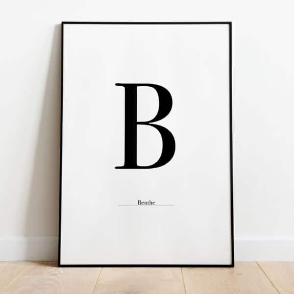 Poster - Letter Sierlijk - Afbeelding 2