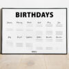 Poster - Birthdays Calendar