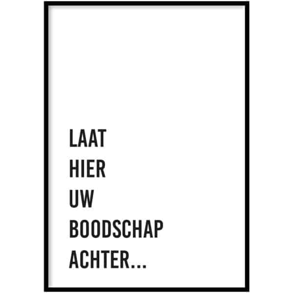 Poster - Boodschap achterlaten