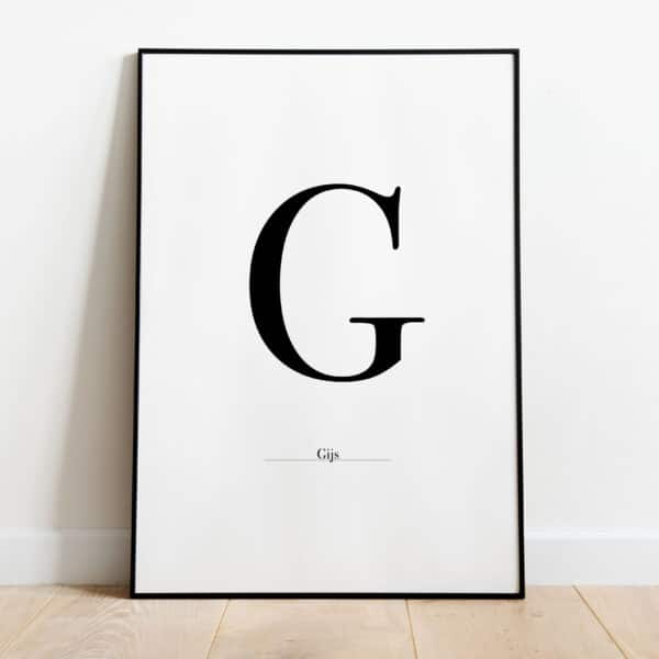Poster - Letter Sierlijk - Afbeelding 7