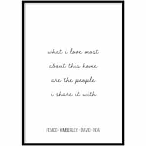Poster - What I love most