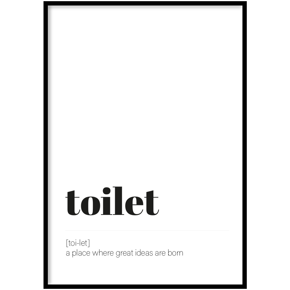 Poster - Toilet  Wallll - Snelle Levering Aan Huis!
