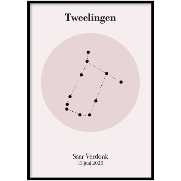 Poster - Sterrenbeeld Pink