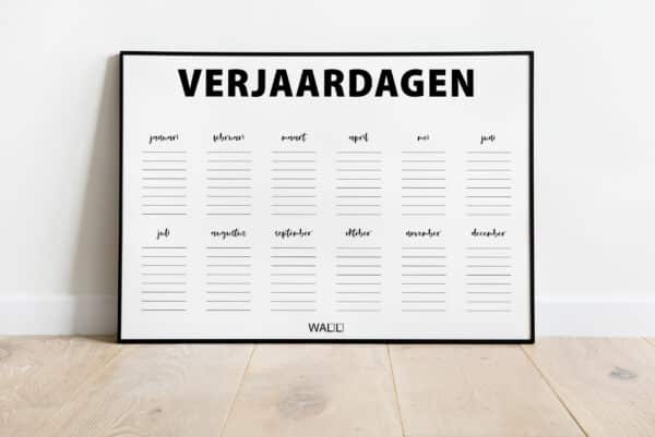 Poster - Verjaardagskalender