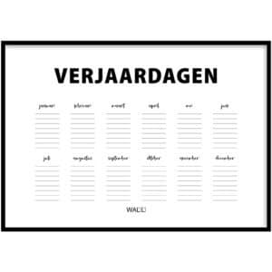 Poster - Verjaardagskalender