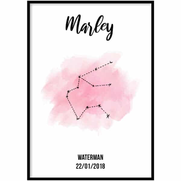 Poster - Sterrenbeeld Roze - Afbeelding 14