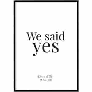 Poster - We said yes