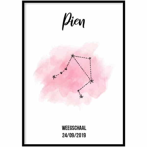 Poster - Sterrenbeeld Roze - Afbeelding 15