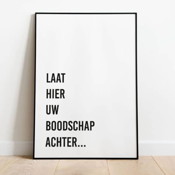 Poster - Boodschap achterlaten