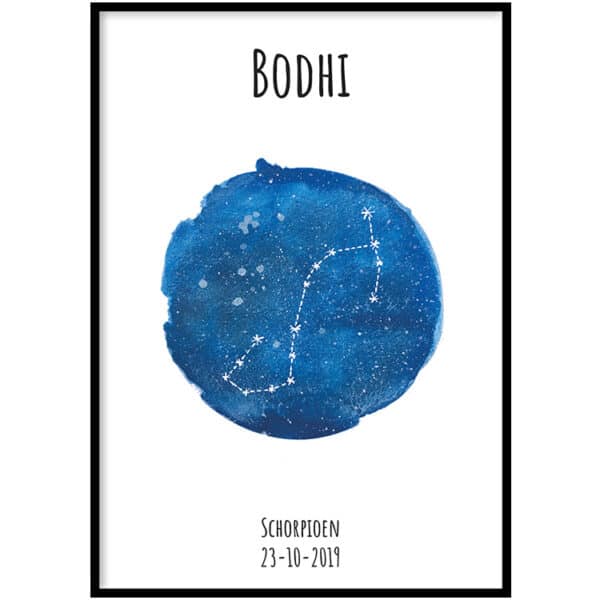 Poster - Sterrenbeeld Kobalt