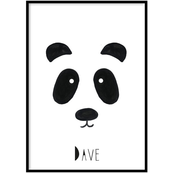 Poster - Gepersonaliseerde panda