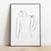 Poster - Line art woman
