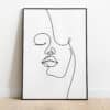 Poster - Line art face