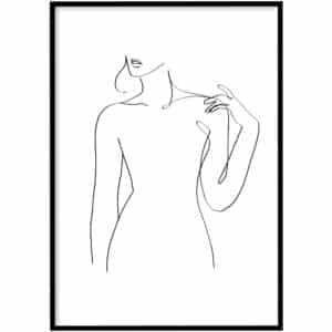 Poster - Line art woman