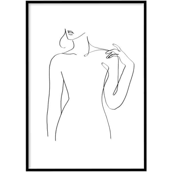 Poster - Line art woman