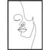 Poster - Line art face