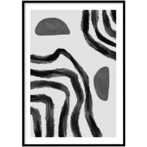 Poster - Abstract lines and semicircle