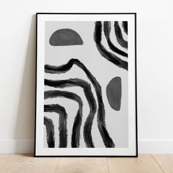 Poster - Abstract lines and semicircle