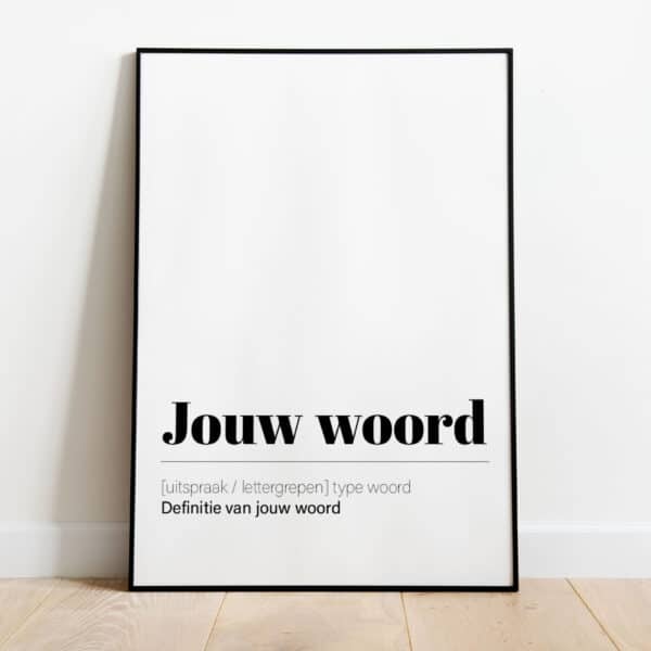 Poster - Jouw woord definitie