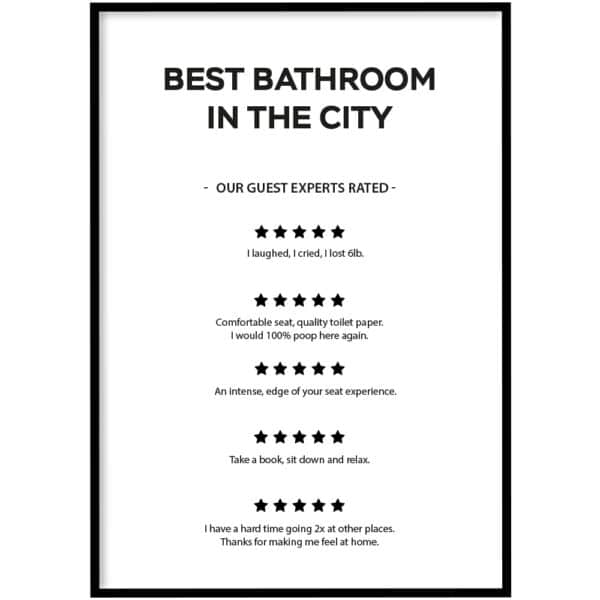 Poster Best bathroom