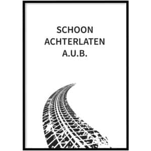 Poster - Schoon achterlaten