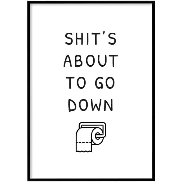 Grappige wc posters | De leukste wc posters met humor