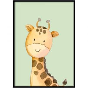 Poster - Giraffe groen