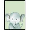 Poster - Olifant groen