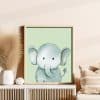 Poster - Olifant groen