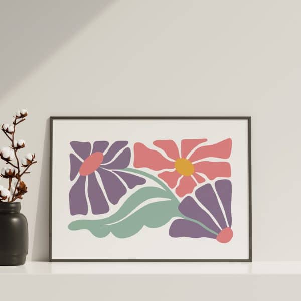 Poster - Abstract Matisse flowers