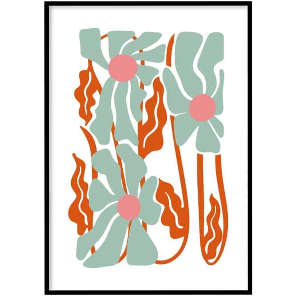 Poster - Abstract blooming flowers