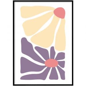 Poster - Abstract colourful flowers