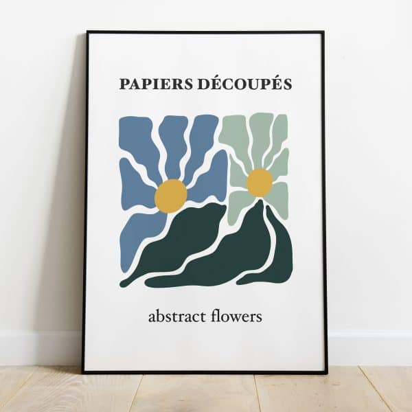 Poster - Papiers découpés abstract flowers