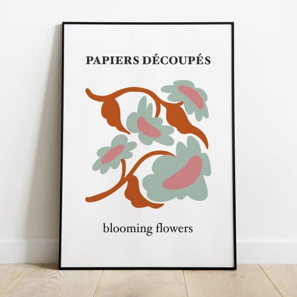 Poster - Papiers découpés blooming flowers