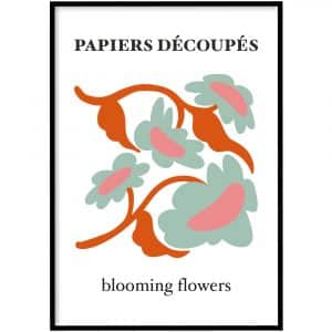 Poster - Papiers découpés blooming flowers