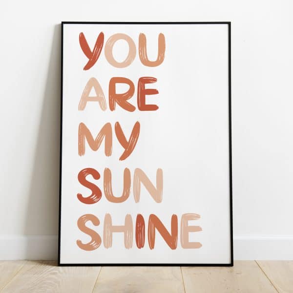 Poster - Retro print you are my sunshine