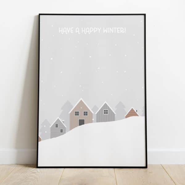 Poster - Happy winter snow
