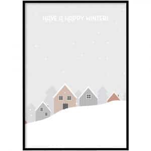 Poster - Happy winter snow