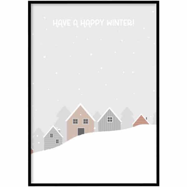 Poster - Happy winter snow