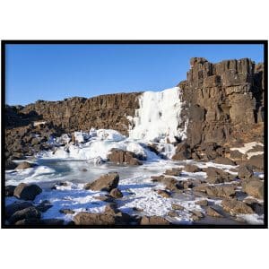 Poster - IJsland cliff