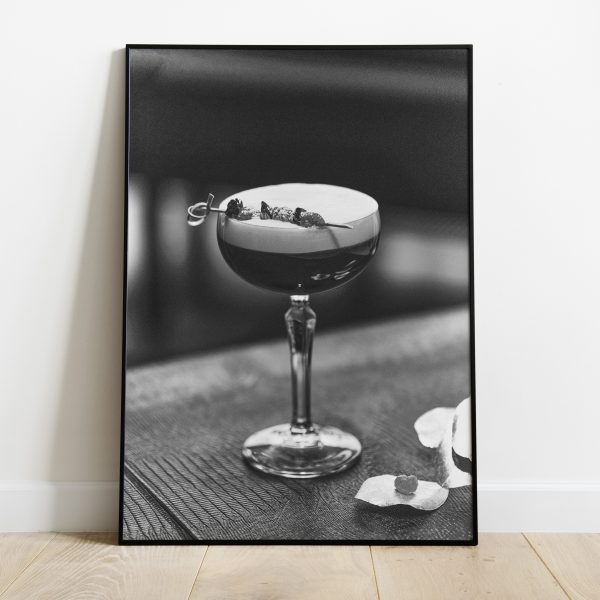 Poster - Cocktail zwart-wit