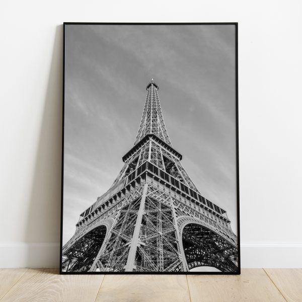 Poster - Eiffeltoren Frankrijk zwart-wit