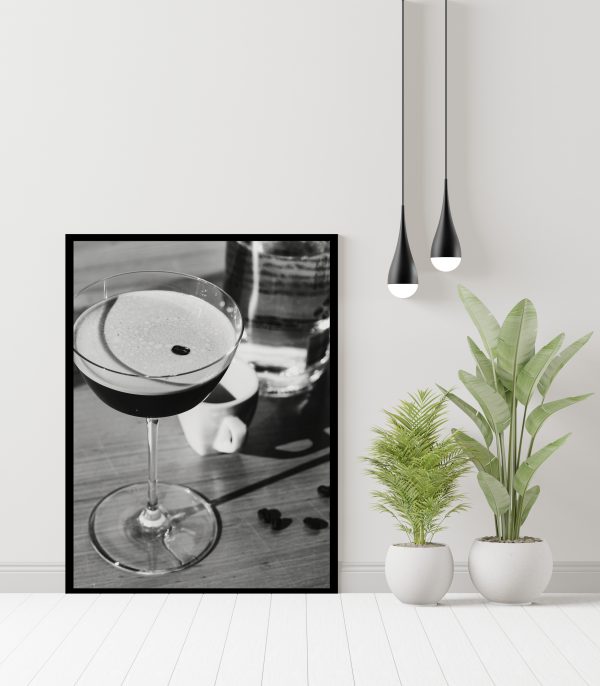 Poster - Espresso Martini zwart-wit