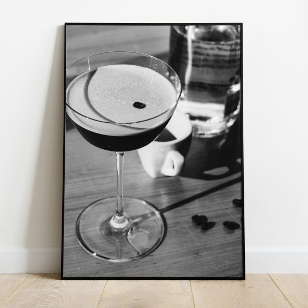 Poster - Espresso Martini zwart-wit