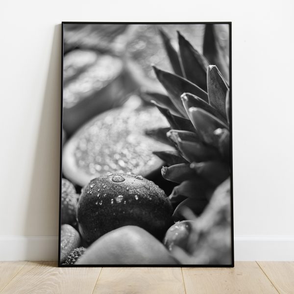 Poster - Fruit zwart-wit