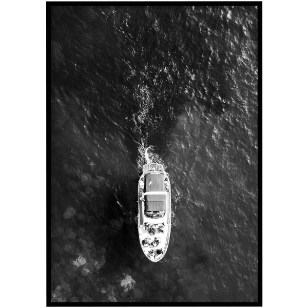 Yacht zwart-wit