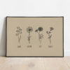 Poster - Geboortebloemen - Afbeelding 2